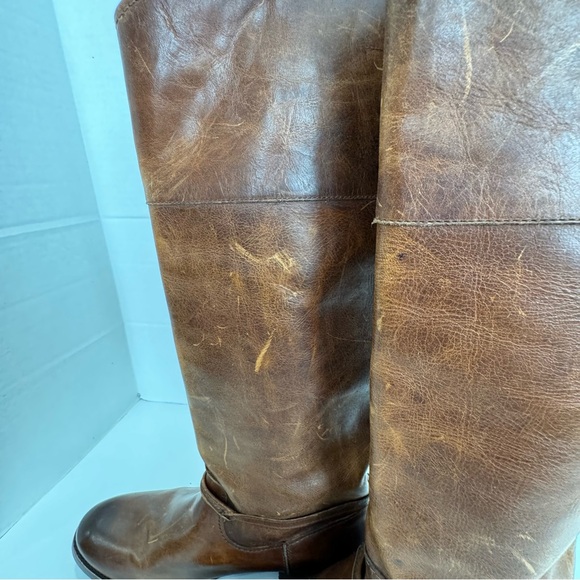 FRYE size 11 Melissa leather riding boots in sturdy leather small ankle buckle - Picture 8 of 16